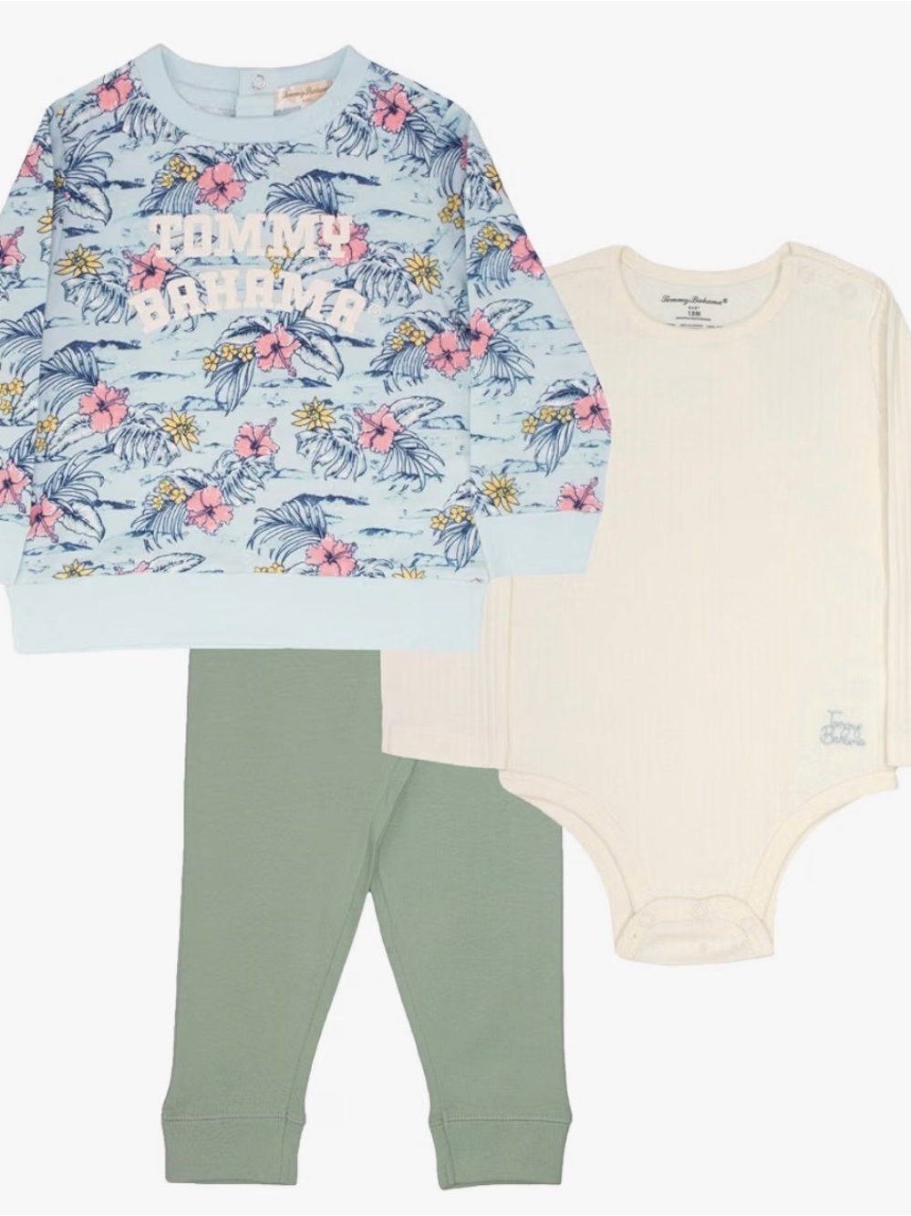 Tommy Bahama Kids Light Blue Floral Top